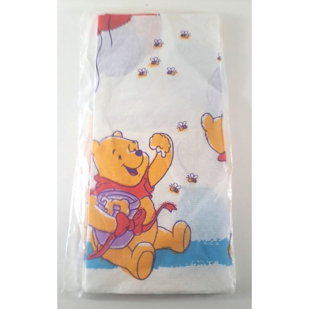 Vintage NEW Disney Pooh Tablecloth Paper Birthday Party 1990s Honey Bee 54 X 89